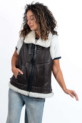 Women's warm vest Ani Brown